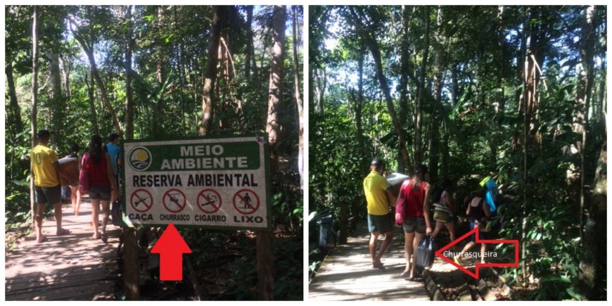 Aviso desrespeitado (Foto Marcela Ximenes)