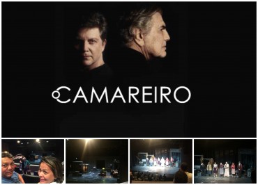 Coroamos a noite tendo o privilégio de assistir à peça "O Camareiro", com Kiko Mendonça, Tarcísio Meira e elenco. Mar adorou (Fotos divulgação e JCarlos)