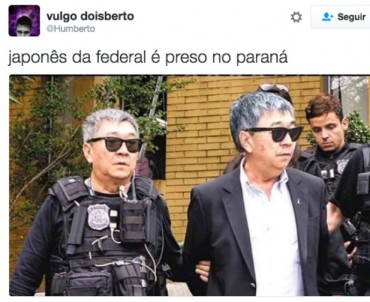 O pau que rola na internet hoje é a prisão do Japonês da Federal